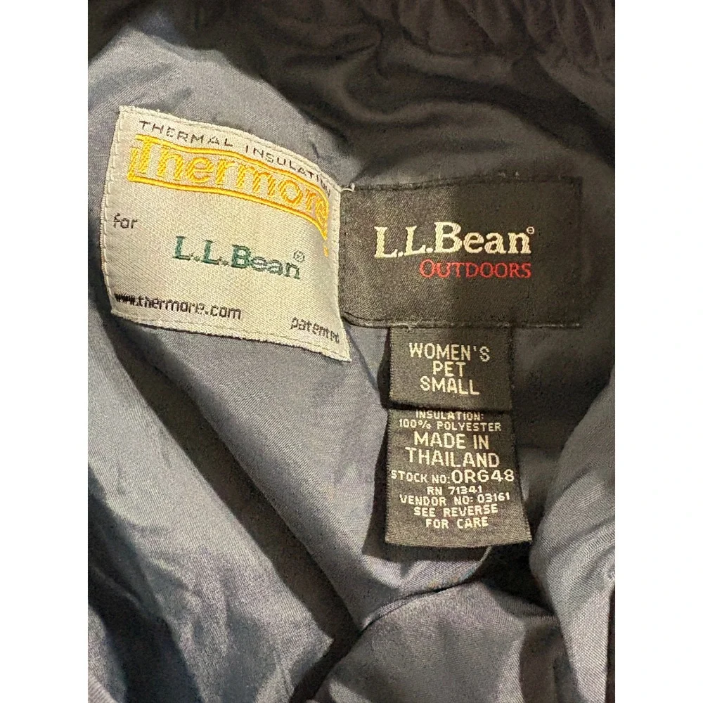 LL Bean Outdoors Women Petite Small Snow‎ Pants Thermore Insulated Gray